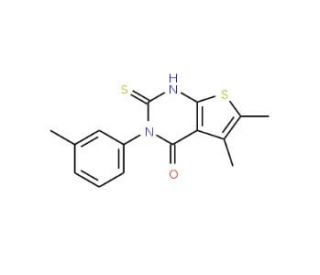 2-Mercapto-5,6-dimethyl-3-m-tolyl-3H-thieno[2,3-d]pyrimidin-4-one - chemical structure image