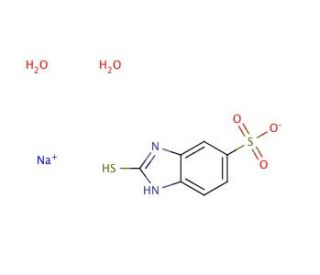 2-Mercapto-5-benzimidazolesulfonic acid sodium salt dihydrate (CAS 207511-11-3) - chemical structure image