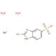 2-Mercapto-5-benzimidazolesulfonic acid sodium salt dihydrate (CAS 207511-11-3) - chemical structure image