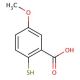 2-Mercapto-5-methoxybenzoic Acid (CAS 16807-37-7) - chemical structure image
