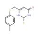2-Mercapto-6-{[(4-methylphenyl)thio]-methyl}pyrimidin-4(3H)-one (CAS 299937-81-8) - chemical structure image