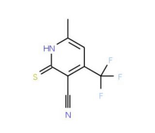 2-mercapto-6-methyl-4-(trifluoromethyl)nicotinonitrile (CAS 182127-92-0) - chemical structure image