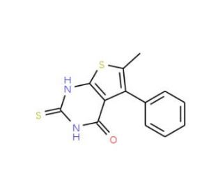 2-mercapto-6-methyl-5-phenylthieno[2,3-d]pyrimidin-4(3H)-one - chemical structure image