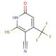 2-mercapto-6-oxo-4-(trifluoromethyl)-1,6-dihydropyridine-3-carbonitrile - chemical structure image
