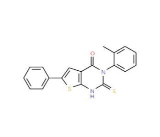 2-Mercapto-6-phenyl-3-o-tolyl-3H-thieno[2,3-d]pyrimidin-4-one - chemical structure image