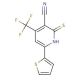 2-Mercapto-6-(thien-2-yl)-4-(trifluoromethyl)nicotinonitrile (CAS 104960-50-1) - chemical structure image