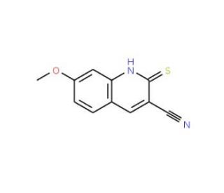 2-Mercapto-7-methoxy-quinoline-3-carbonitrile (CAS 116705-02-3) - chemical structure image