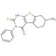 2-Mercapto-7-methyl-3-phenyl-5,6,7,8-tetrahydro-3H-benzo[4,5]thieno[2,3-d]pyrimidin-4-one (CAS 299919-85-0) - chemical struct