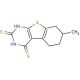 2-mercapto-7-methyl-5,6,7,8-tetrahydro[1]benzothieno[2,3-d]pyrimidine-4(3H)-thione - chemical structure image