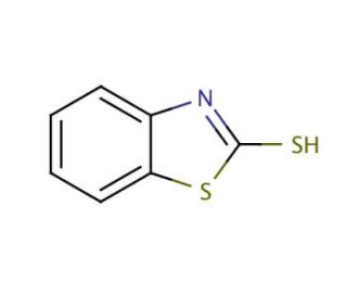 2-Mercaptobenzothiazole (CAS 149-30-4) - chemical structure image