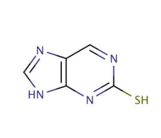2-Mercaptopurine (CAS 28128-19-0) - chemical structure image