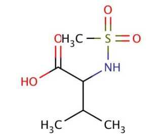 2-methanesulfonamido-3-methylbutanoic acid - chemical structure image