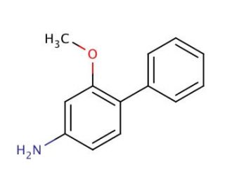 2-Methoxy-[1,1&prime;-biphenyl]-4-amine (CAS 56970-24-2) - chemical structure image