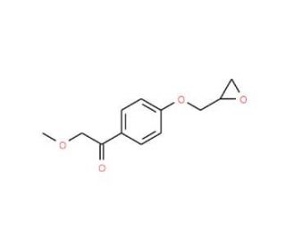 2-Methoxy-1-[4-(oxiranylmethoxy)phenyl]ethanone (CAS 110458-44-1) - chemical structure image
