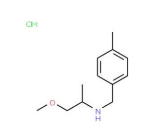 (2-Methoxy-1-methyl-ethyl)-(4-methyl-benzyl)-amine hydrochloride - chemical structure image