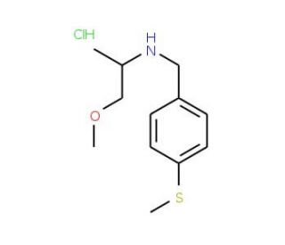 (2-Methoxy-1-methyl-ethyl)-(4-methylsulfanyl-benzyl)-amine hydrochloride - chemical structure image