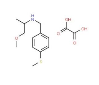 (2-Methoxy-1-methyl-ethyl)-(4-methylsulfanyl-benzyl)-amine oxalate - chemical structure image