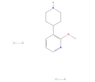2-Methoxy-3-(piperidin-4-yl)pyridine dihydrochloride (CAS 171425-45-9) - chemical structure image
