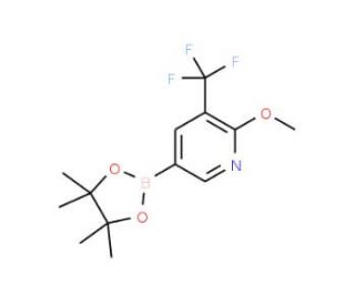 2-Methoxy-3-(trifluoromethyl)pyridine-5-boronic acid, pinacol ester (CAS 1150561-61-7) - chemical structure image