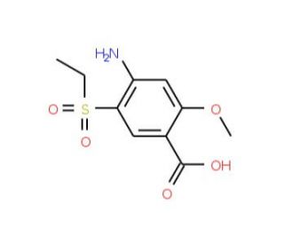 2-Methoxy-4-amino-5-ethylsulfonylbenzoic Acid (CAS 71675-87-1) - chemical structure image