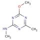 2-Methoxy-4-methyl-6-(methylamino)-1,3,5-triazine (CAS 5248-39-5) - chemical structure image
