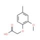 (2-Methoxy-4-methyl-phenoxy)-acetic acid (CAS 6270-23-1) - chemical structure image
