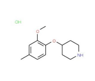 2-Methoxy-4-methylphenyl 4-piperidinyl ether hydrochloride - chemical structure image