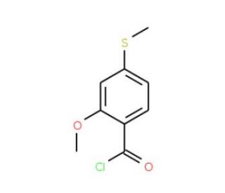 2-Methoxy-4-methylsulfanylbenzoyl chloride - chemical structure image