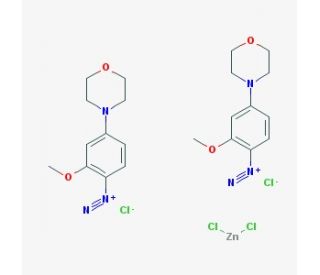 2-Methoxy-4-morpholinobenzenediazonium chloride zinc chloride double salt (CAS 67801-08-5) - chemical structure image