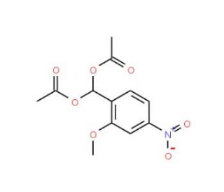 (2-Methoxy-4-nitrophenyl)methanediol diacetate (CAS 198821-77-1) - chemical structure image