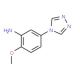 2-Methoxy-5-[1,2,4]triazol-4-yl-phenylamine (CAS 936074-56-5) - chemical structure image
