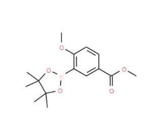 2-Methoxy-5-methoxycarbonylphenylboronic acid, pinacol ester (CAS 269410-10-8) - chemical structure image