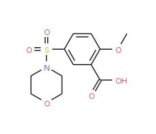 2-methoxy-5-(morpholin-4-ylsulfonyl)benzoic acid (CAS 168890-59-3) - chemical structure image