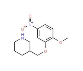2-Methoxy-5-nitrophenyl 3-piperidinylmethyl ether - chemical structure image