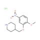 2-Methoxy-5-nitrophenyl 4-piperidinylmethyl ether hydrochloride - chemical structure image