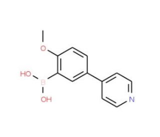 2-Methoxy-5-(pyridin-4-yl)phenylboronic acid (CAS 196861-33-3) - chemical structure image