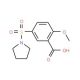 2-Methoxy-5-(pyrrolidine-1-sulfonyl)-benzoic acid (CAS 89704-51-8) - chemical structure image