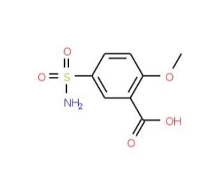 2-Methoxy-5-sulfamoylbenzoic acid (CAS 22117-85-7) - chemical structure image
