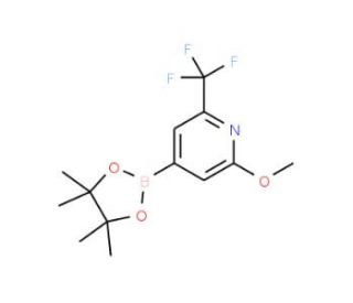 2-Methoxy-6-trifluoromethylpyridine-4-boronic acid, pinacol ester (CAS 1150561-66-2) - chemical structure image