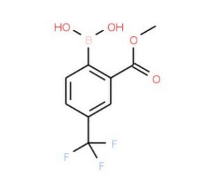 2-(Methoxycarbonyl)-4-(trifluoromethyl)phenylboronic acid (CAS 1072951-42-8) - chemical structure image