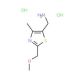[2-(Methoxymethyl)-4-methyl-1,3-thiazol-5-yl]-methylamine dihydrochloride - chemical structure image