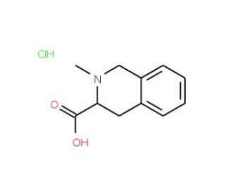 2-Methyl-1,2,3,4-tetrahydro-isoquinoline-3-carboxylic acid hydrochloride (CAS 20335-68-6) - chemical structure image