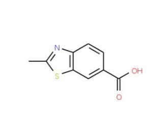 2-Methyl-1,3-benzothiazole-6-carboxylic acid (CAS 6941-28-2) - chemical structure image