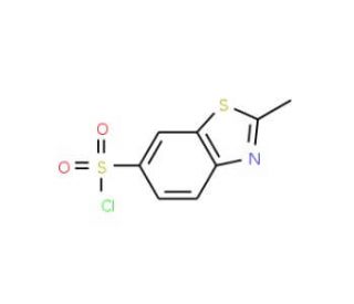 2-Methyl-1,3-benzothiazole-6-sulphonyl chloride (CAS 21431-13-0) - chemical structure image