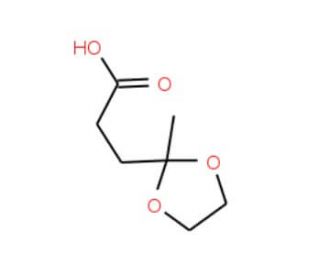 2-Methyl-1,3-dioxolane-2-propanoic Acid (CAS 4388-57-2) - chemical structure image