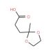 2-Methyl-1,3-dioxolane-2-propanoic Acid (CAS 4388-57-2) - chemical structure image