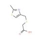 {[(2-methyl-1,3-thiazol-4-yl)methyl]thio}acetic acid - chemical structure image