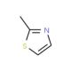 2-methyl-1,3-thiazole (CAS 3581-87-1) - chemical structure image