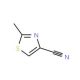 2-Methyl-1,3-thiazole-4-carbonitrile (CAS 21917-76-0) - chemical structure image