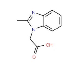 (2-methyl-1H-benzimidazol-1-yl)acetic acid (CAS 40332-17-0) - chemical structure image